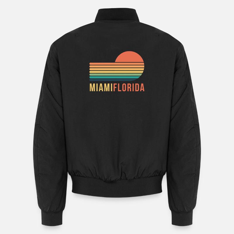 Miami, Floride - Bomber unisexe - noir