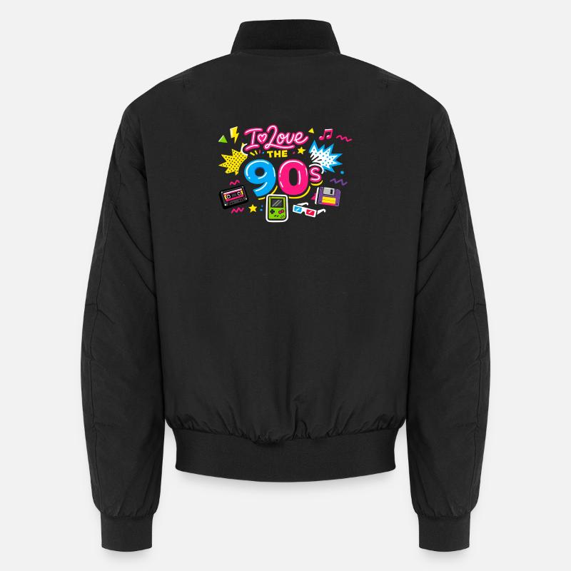 nineties - Unisex Bomber Jacket - black