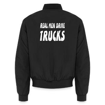 Truck - Unisex Bomberjacke - Schwarz - Hinten - AI Model Male 185 light (185cm)