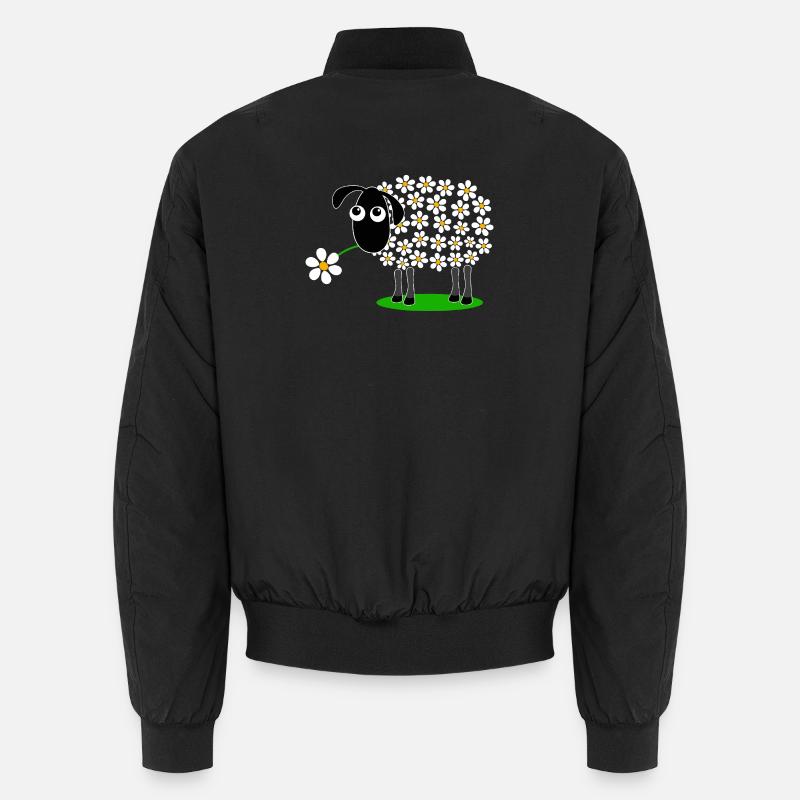 Daisy Parade Schaf-Cartoon Unisex Bomberjacke
