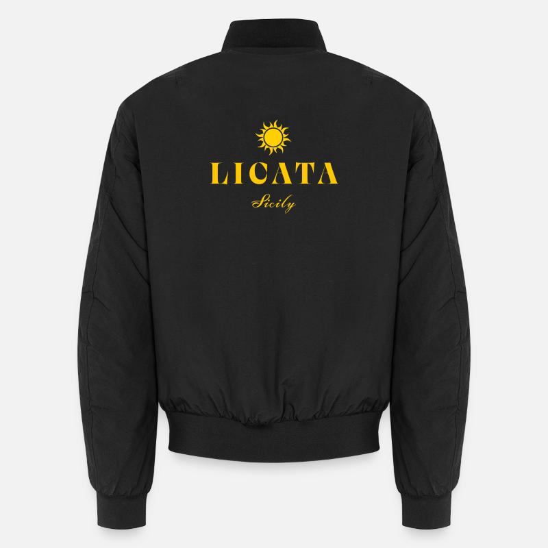 Licata Sicily Sun - Unisex Bomber Jacket - black