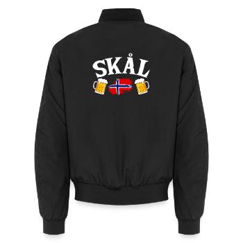 Vacances en Norvège dans les fjords de Norge Voyage en Scandinavie - Bomber unisexe - noir - Dos - AI Model Male 185 light (185cm)