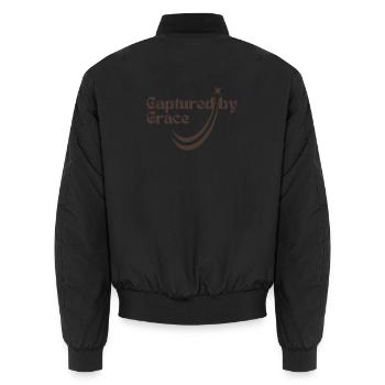 Captured By Grace Shooting Star - Unisex Bomber Jacket - black - Back - AI Model Male 185 light (185cm)