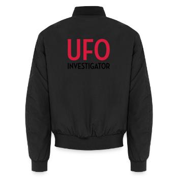 Ovni Ufo Extraterrestre Espace Geek Planète - Bomber unisexe - noir - Dos - AI Model Male 185 light (185cm)