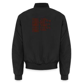 teen spirit - Unisex Bomber Jacket - black - Back - AI Model Male 185 light (185cm)