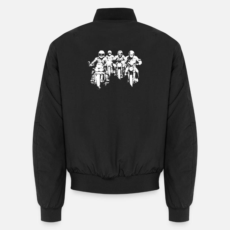 Bikergroup blanc - Bomber unisexe - noir