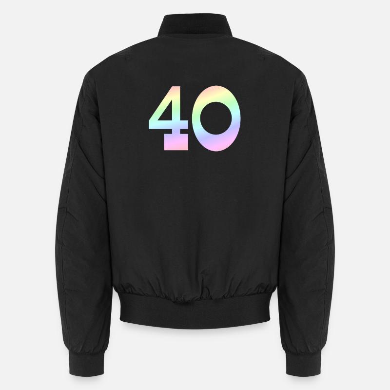Geburtstagsgeschenk, 40 pastell Verlauf Unisex Bomberjacke