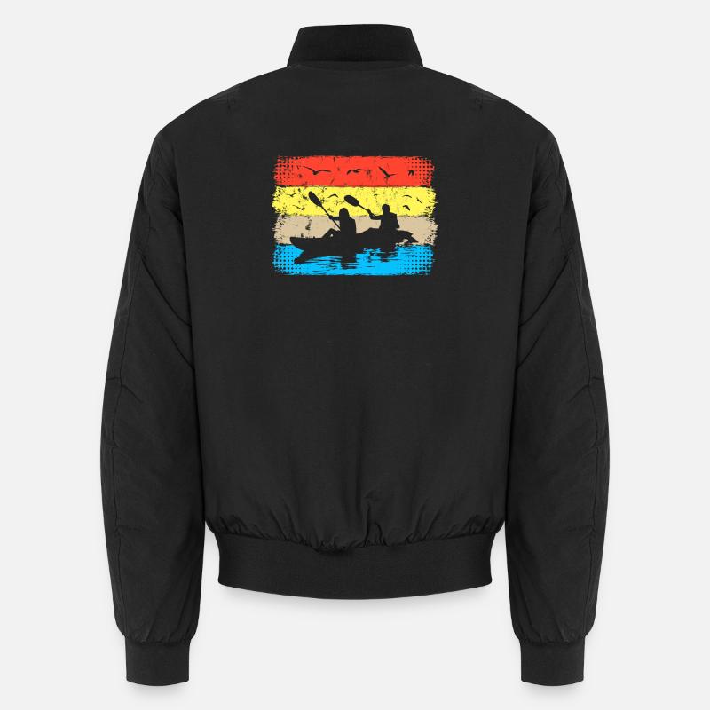 Retro Kayaking - Kayaking - Canoeing & Rowing Unisex Bomber Jacket