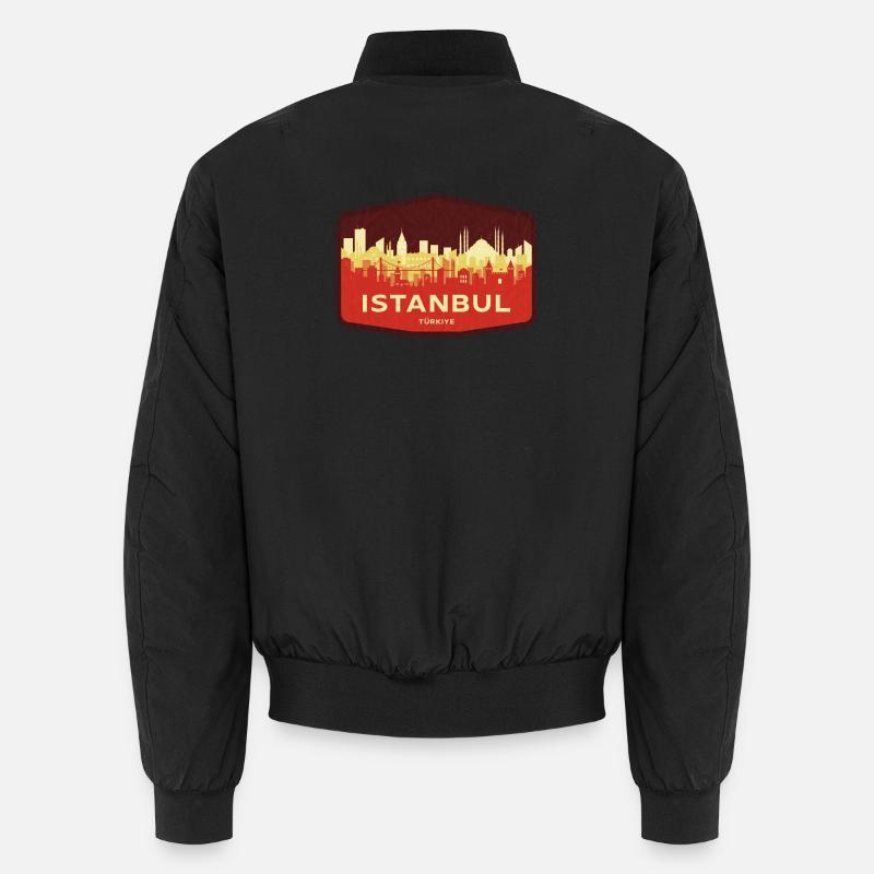 Istanbul Skyline - Unisex Bomberjacke - Schwarz