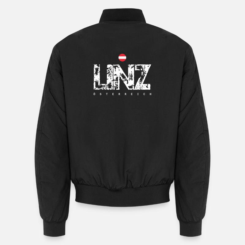 Linz Distressed City Text Unisex Bomberjacke