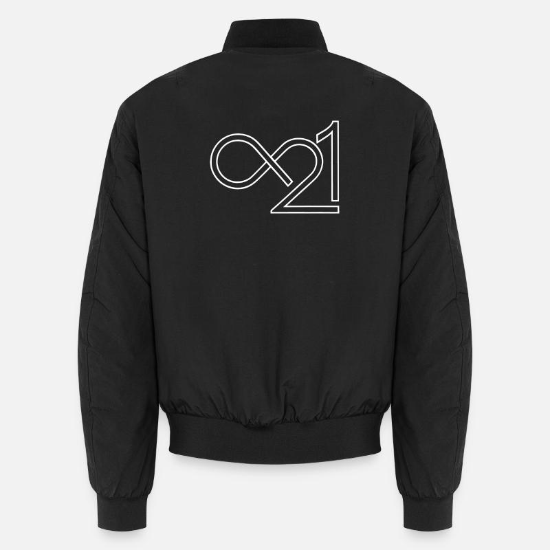 Bitcoin 21 Millionen Unendlich Minimalistisch Unisex Bomberjacke