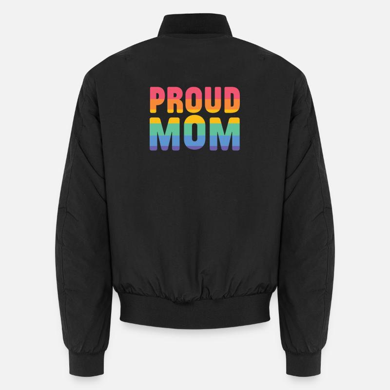 LGBT Pride Month - Proud Mom - Unisex Bomber Jacket - black