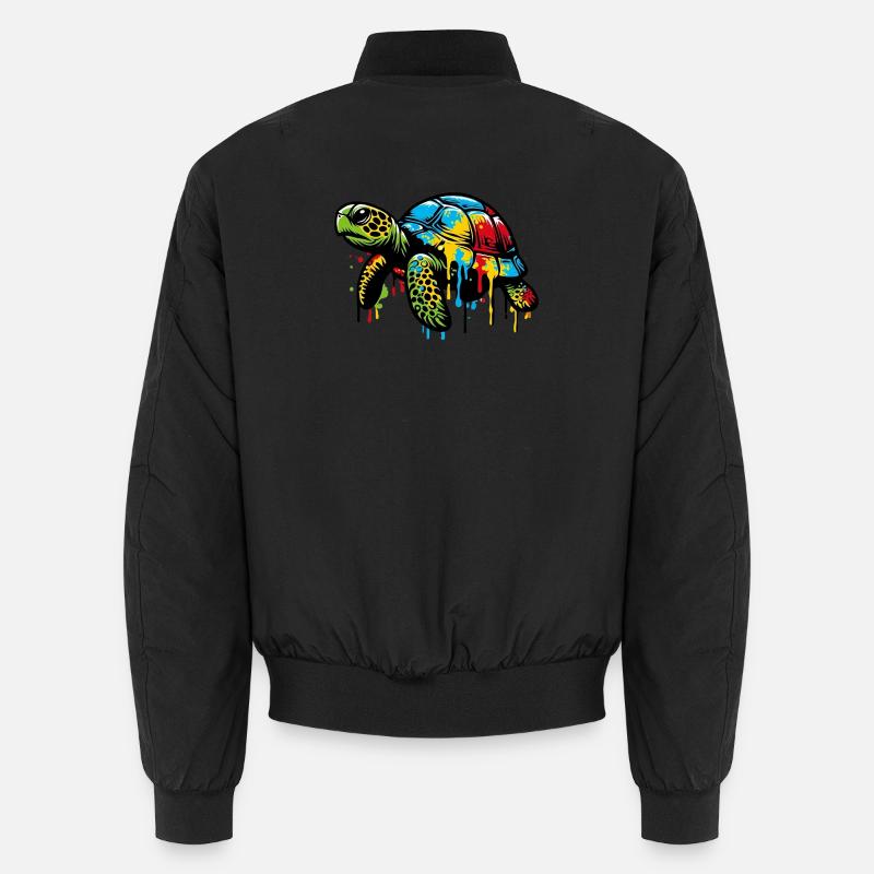 Turtle - Unisex Bomber Jacket - black