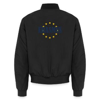 Erasmus Design avec EU Stars - Bomber unisexe - noir - Dos - AI Model Male 185 light (185cm)