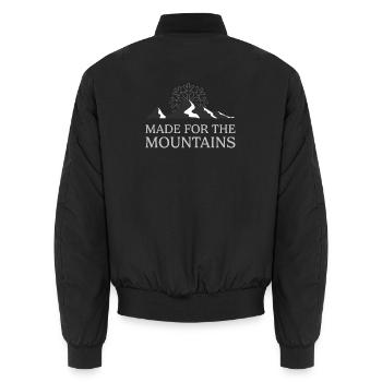 Conçu pour la montagne - Bomber unisexe - noir - Dos - AI Model Male 185 light (185cm)