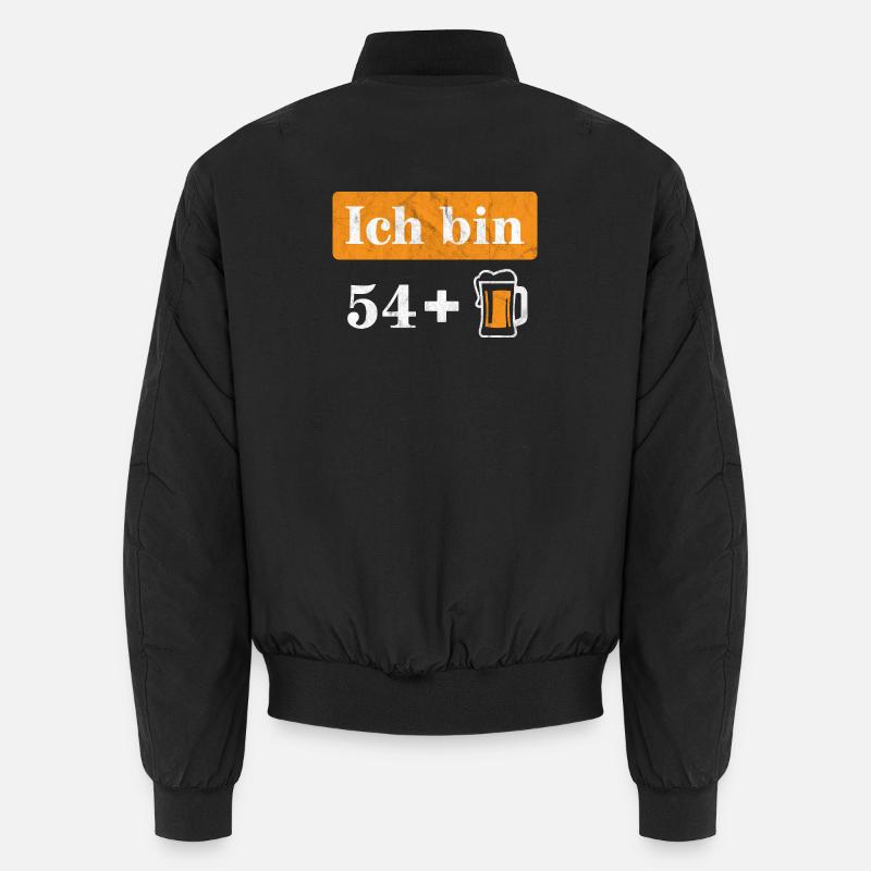 Ich bin 54 plus Bier 55. Geburtstag Unisex Bomberjacke