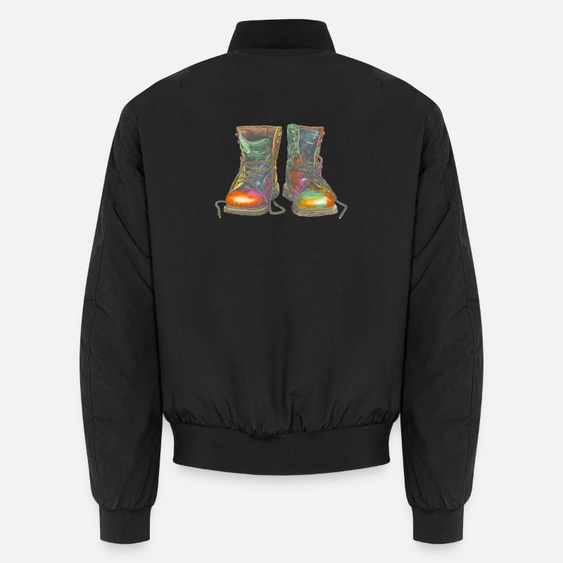 Colorful graffiti boots illustration Unisex Bomber Jacket
