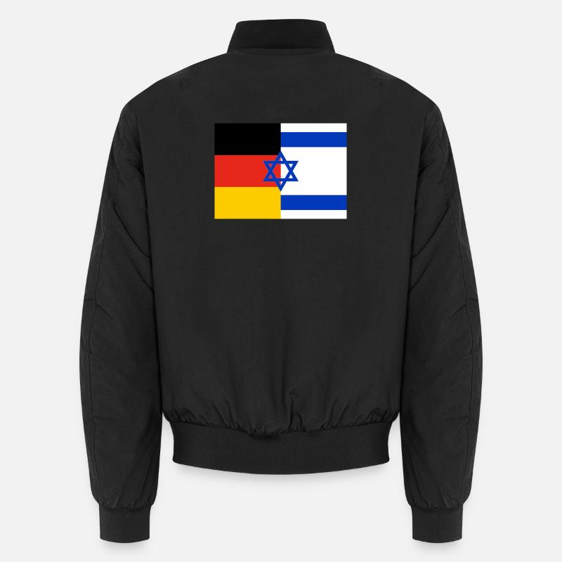 Flag Germany Israel - Unisex Bomber Jacket - black