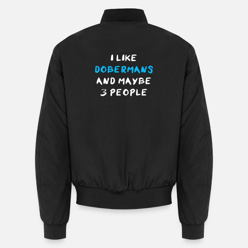 Doberman Dobermann - Unisex Bomberjacke - Schwarz