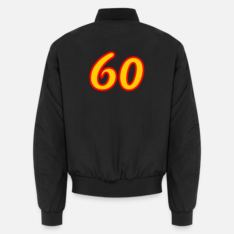 60. 60 YEARS. 60th ANNIVERSARY. 60TH BIRTHDAY. Unisex Bomber Jacket