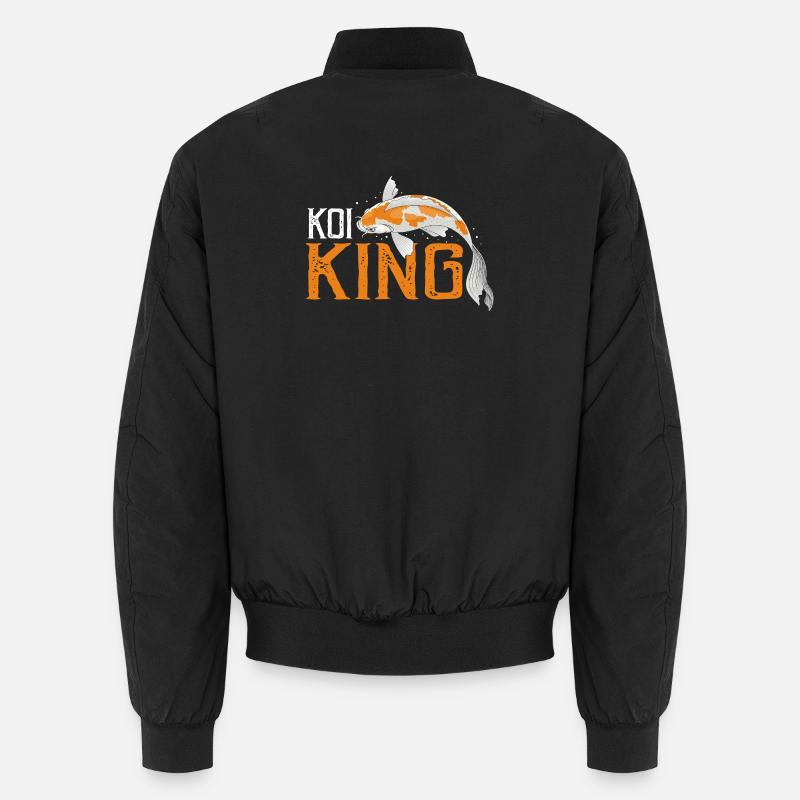 Koi King Bold Pond Owner Aquatic Hobby Master Unisex Bomberjacke