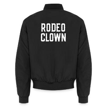 Rodeo-Clown-Kostüm Halloween-Rodeo-Clown - Unisex Bomberjacke - Schwarz - Hinten - AI Model Male 185 light (185cm)