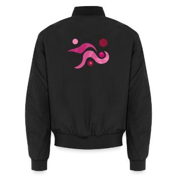Yoga design_52 - Bomber unisexe - noir - Dos - AI Model Male 185 light (185cm)