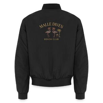 Malle Diven Beach Club Flamingo Mallorca Party - Bomber unisexe - noir - Dos - AI Model Male 185 light (185cm)