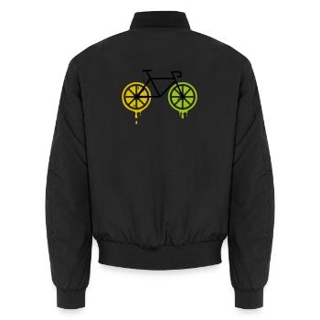 bike lemon - Unisex Bomber Jacket - black - Back - AI Model Male 185 light (185cm)