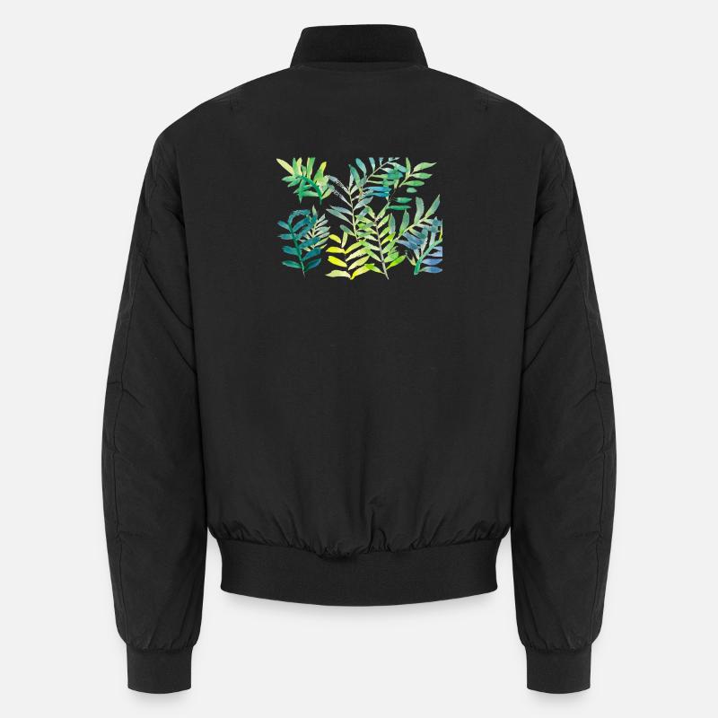 Branches de feuilles aquarelles Bomber unisexe