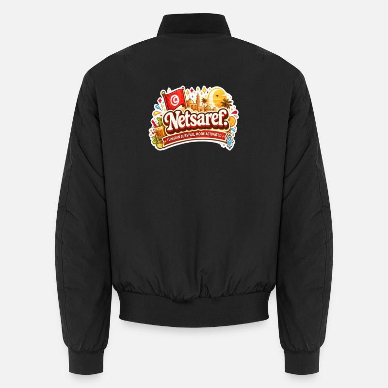 Netsaref – Funny Tunisian Survival Mode Design Unisex Bomber Jacket