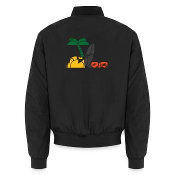 Urlaub am Meer - Unisex Bomberjacke - Schwarz - Hinten - AI Model Male 185 light (185cm)