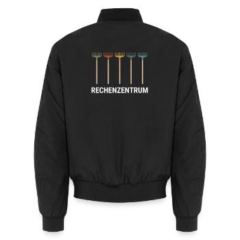 Rechenzentrum Gärtner - Unisex Bomberjacke - Schwarz - Hinten - AI Model Male 185 light (185cm)