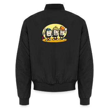 Ctrl-cmd-restart - Unisex Bomberjacke - Schwarz - Hinten - AI Model Male 185 light (185cm)