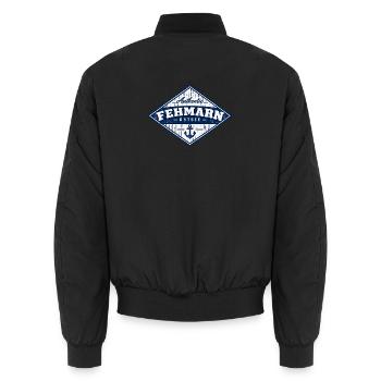 Fehmarn - Insel - Ostsee - Deutschland - Strand - Unisex Bomberjacke - Schwarz - Hinten - AI Model Male 185 light (185cm)