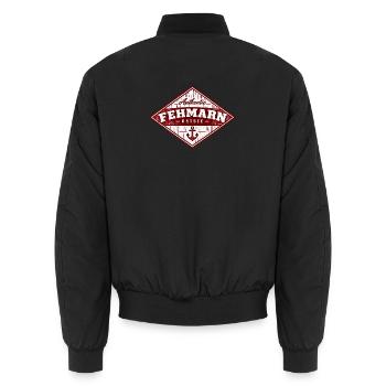 Fehmarn - Insel - Ostsee - Deutschland - Strand - Unisex Bomberjacke - Schwarz - Hinten - AI Model Male 185 light (185cm)