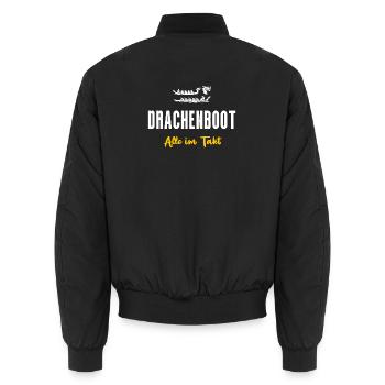 Drachenboot Team Geschenk Alle im Takt - Unisex Bomberjacke - Schwarz - Hinten - AI Model Male 185 light (185cm)
