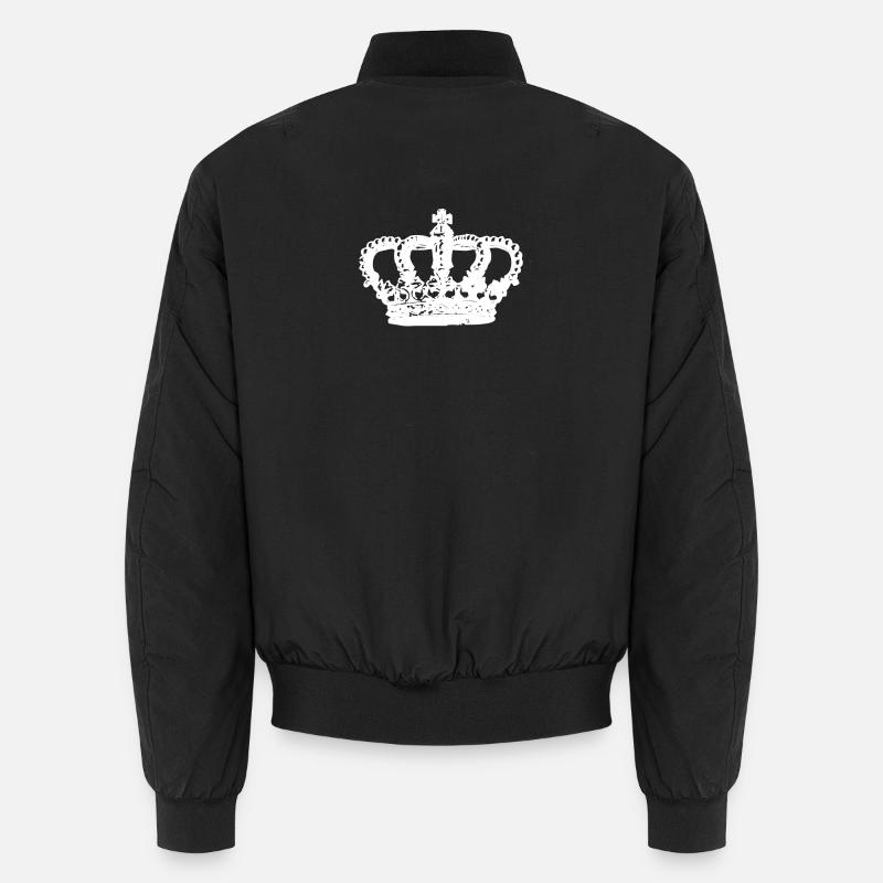 Couronne blanche, gratuite - Bomber unisexe - noir