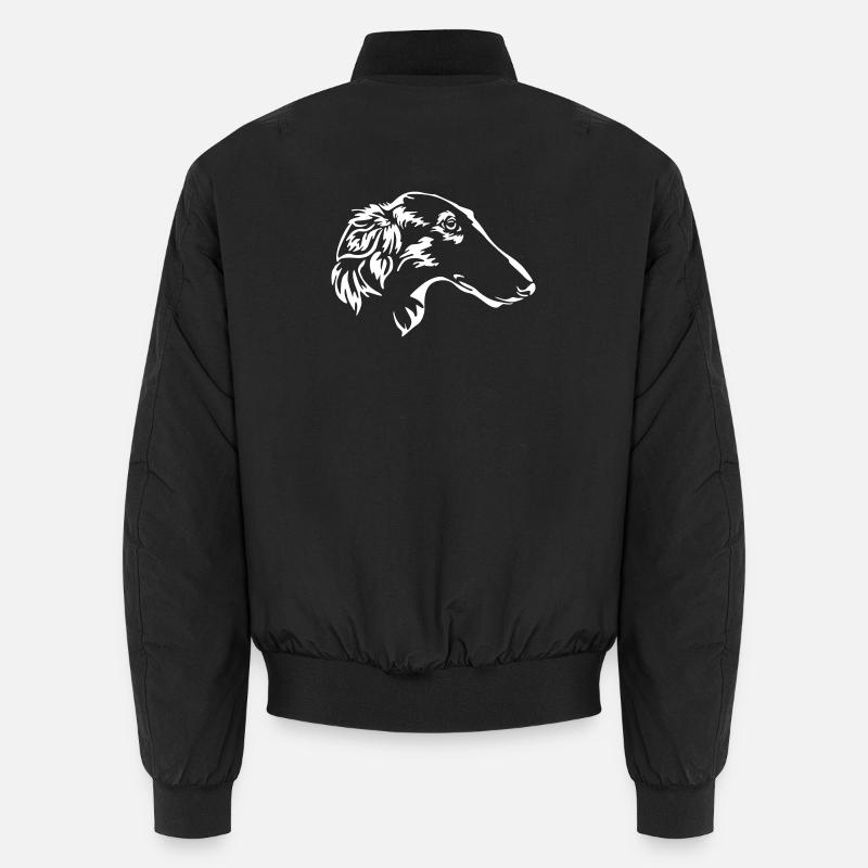 Tête de Barsoi « Black Edition » - Bomber unisexe - noir