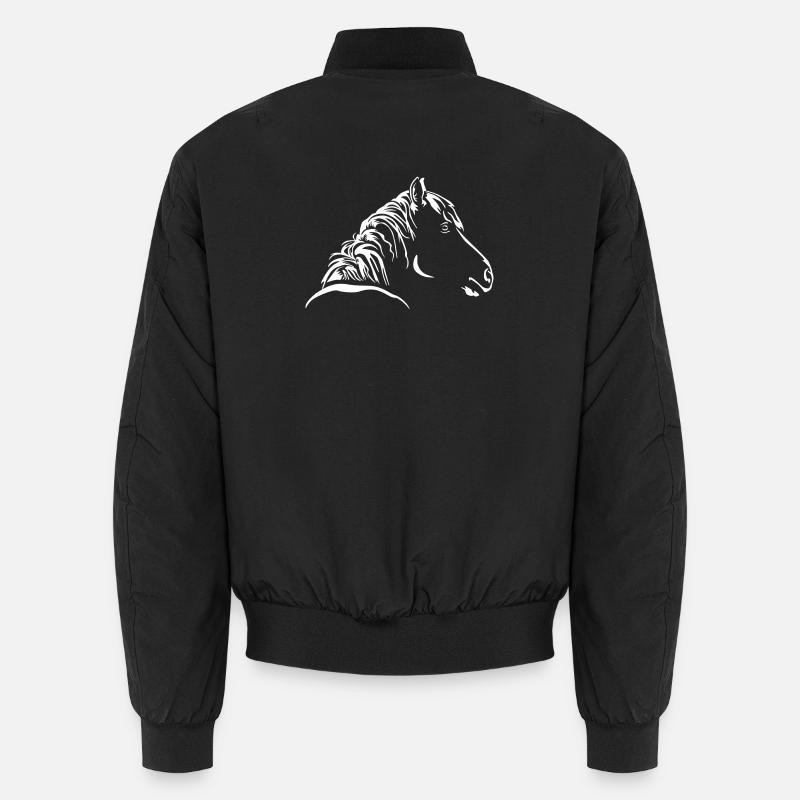 Pferd Kopf "Black Edition" Unisex Bomberjacke