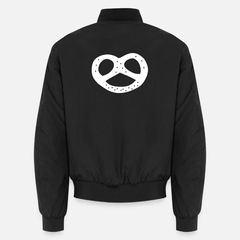 Brezel backen Bäcker Bäckerin Vorlage Symbole Unisex Bomberjacke