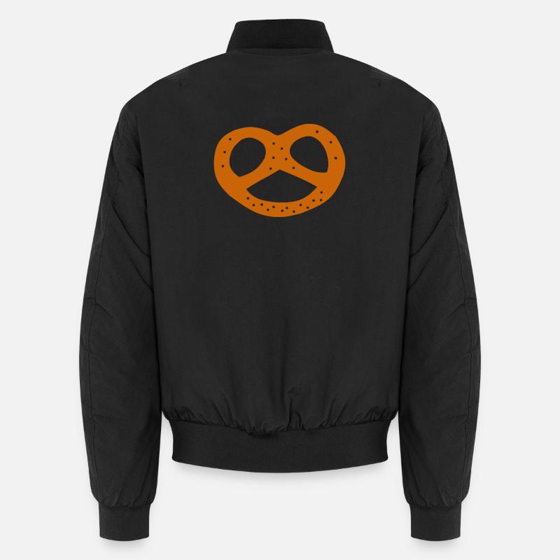Brezel backen Bäcker Bäckerin Vorlage Symbole Unisex Bomberjacke