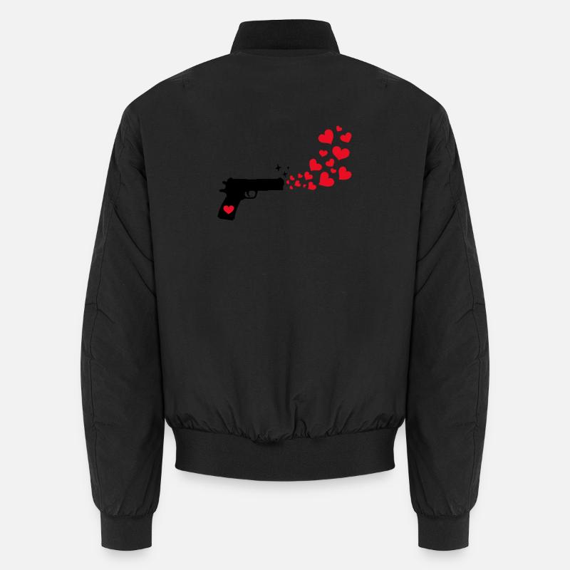 Friedensbewegung Herz Frieden Liebe Statement Unisex Bomberjacke