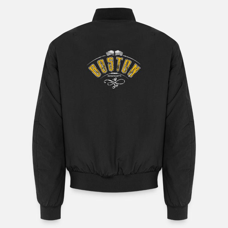 Boston grunge effect - Unisex Bomber Jacket - black