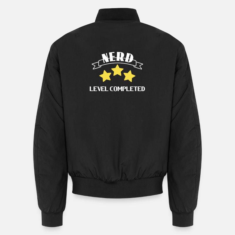Nerd - Streber - Unisex Bomber Jacket - black