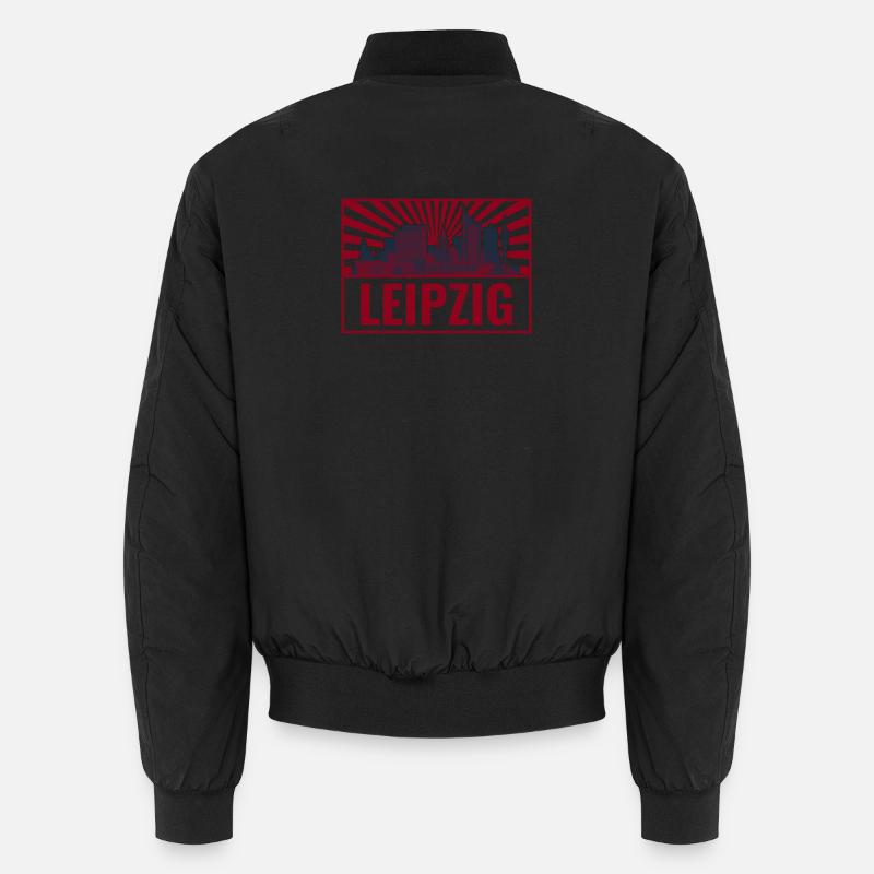 Leipzig Skyline Rétro Red Bomber unisexe