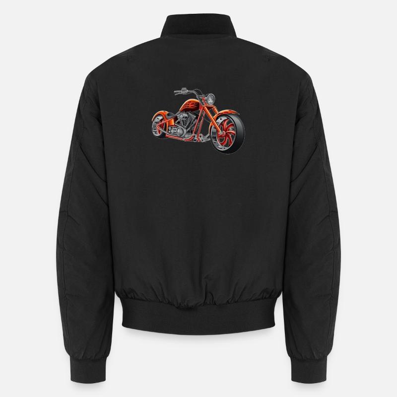 Chopper Motorcycle Biker - Unisex Bomber Jacket - black
