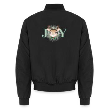 mignon petit cerf dans le cadre de la joie - Bomber unisexe - noir - Dos - AI Model Male 185 light (185cm)