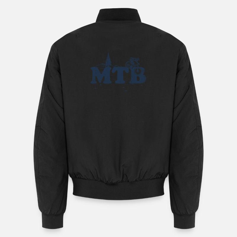 MTB Trail Silhouette - Unisex Bomber Jacket - black