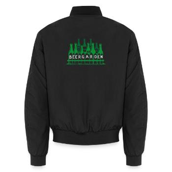 Beer Garden Beer Pun Buveur de bière - Bomber unisexe - noir - Dos - AI Model Male 185 light (185cm)